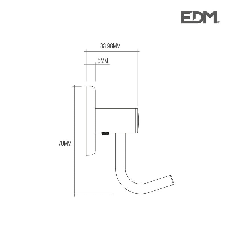 Percha Simple Cromada (Envasado) Edm