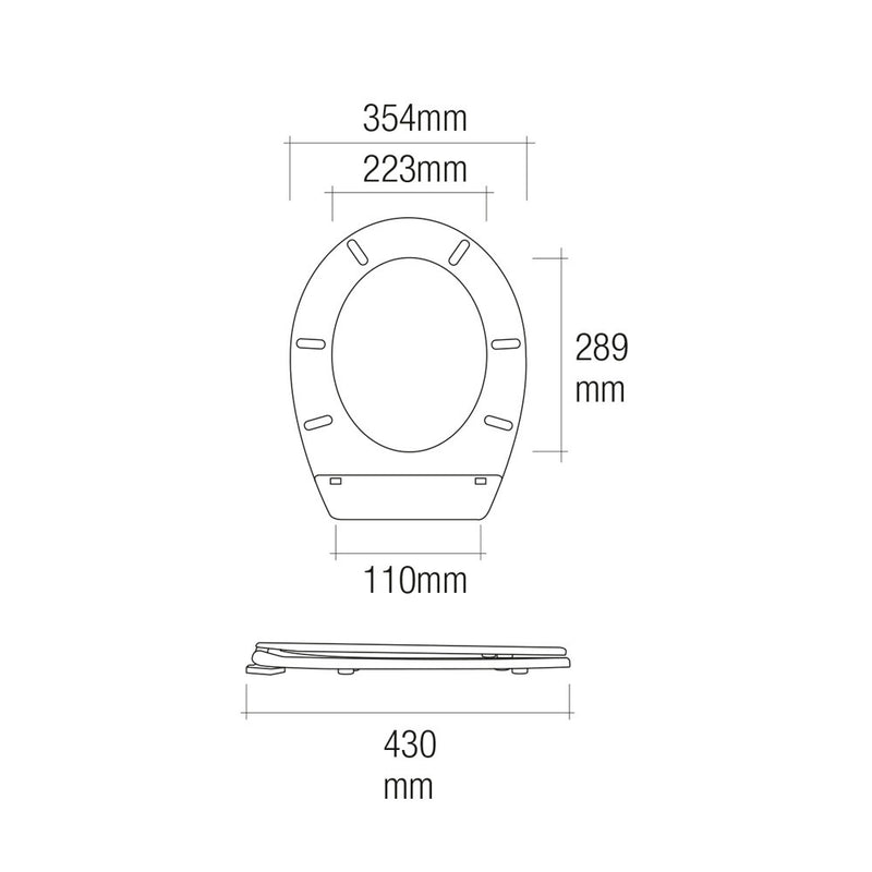 White Top Toilet Seat 1390G With Edm Screws