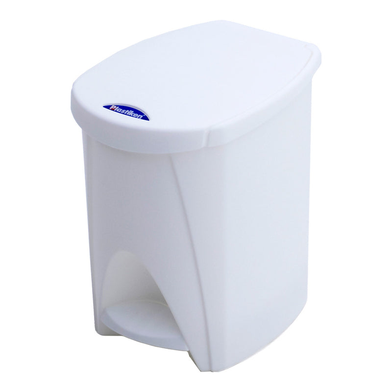 Cubo Pedal De 7L Blanco 20X26X28Cm