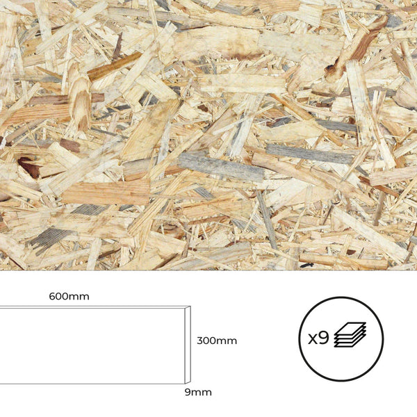 Set 9 Tableros Osb 600X300X9Mm. Bertini