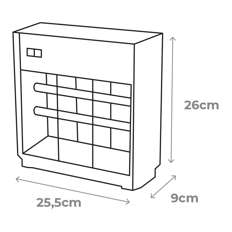 Mata Insectos Profesional Electronico 2X6W 30M²  26X25,5X9Cm Color Cromo/Negro Edm