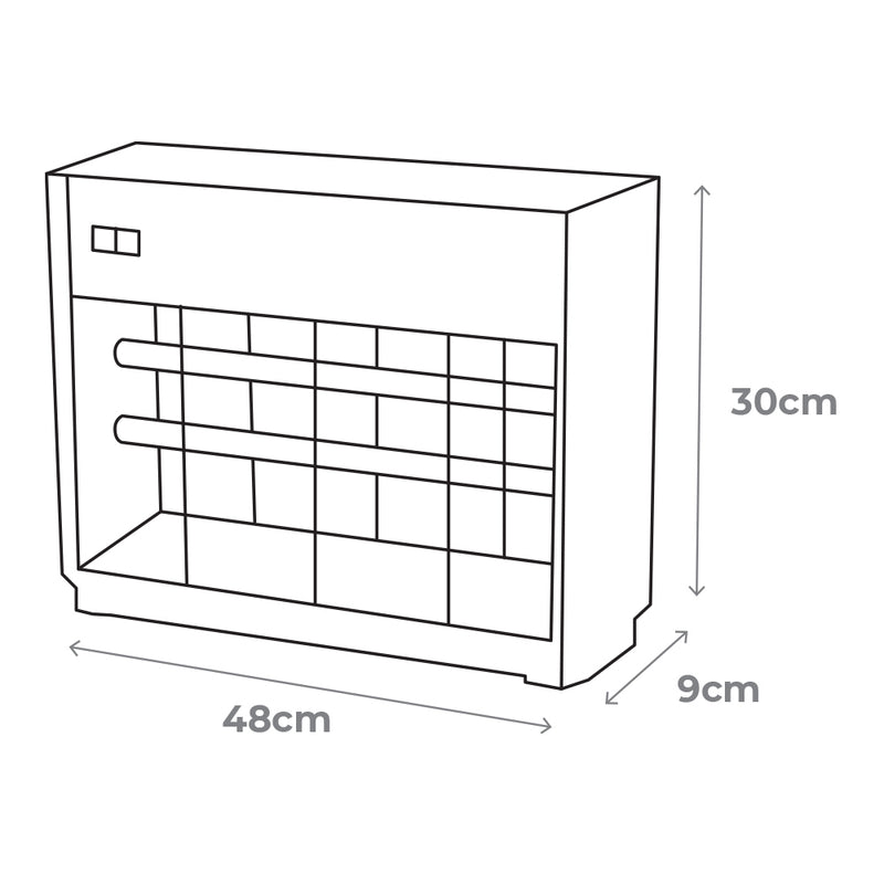 Mata Insectos Profesional Electronico 2X15W 100M² 9X10X31Cm Color Cromo/Negro Edm