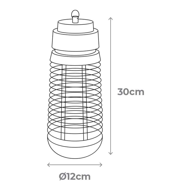 Mata Insectos Electrico 1X6W 7,5M²  Ø12X30Cm Edm