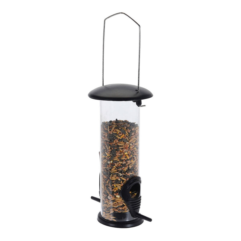 Bird Feeder, Black, Cylinder Shape Ø10x23cm Progarden