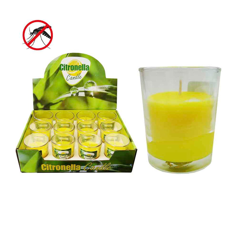 Vela Citronela 50G Con Recipiente De Cristal Ø6X5Cm Euro/Uni