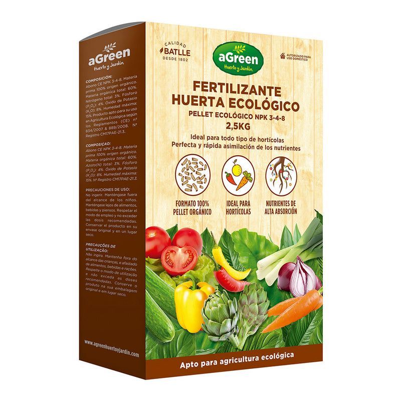 Fertilizante Huerta Pellet Eco 2,5Kg Agreen