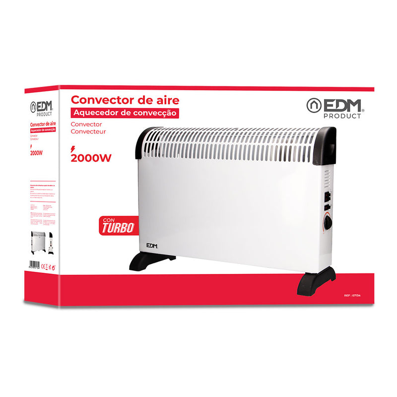 Convector De Aire - Modelo Turbo - 2000W - Edm