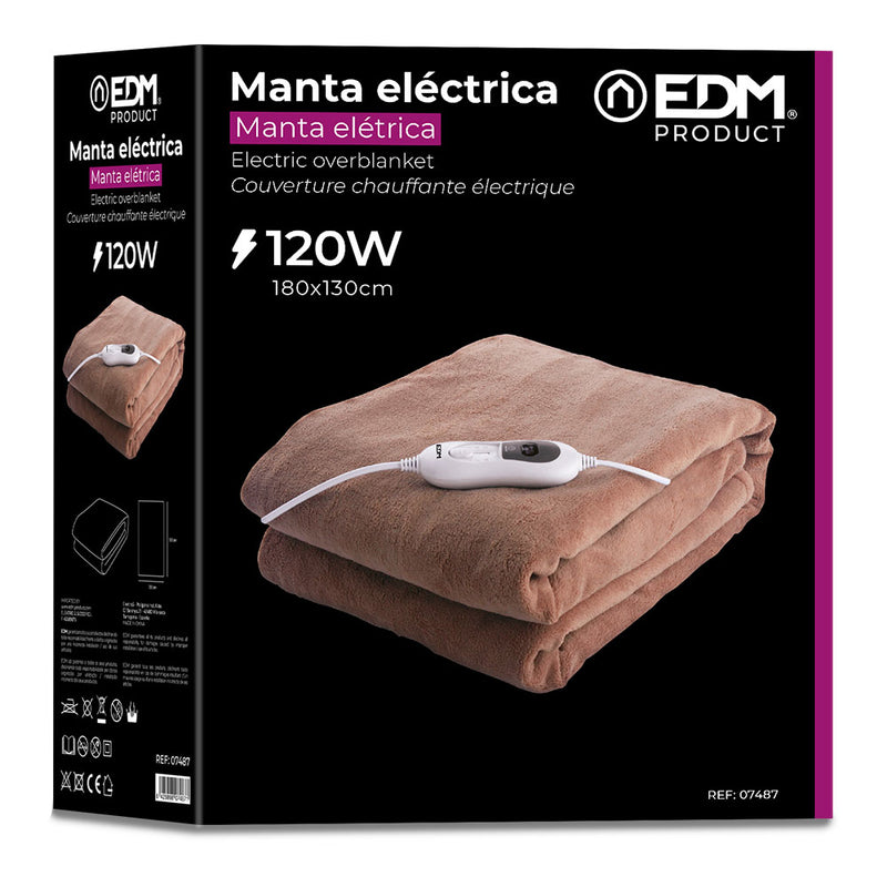 Electric Blanket 120W 180X130Cm - Edm