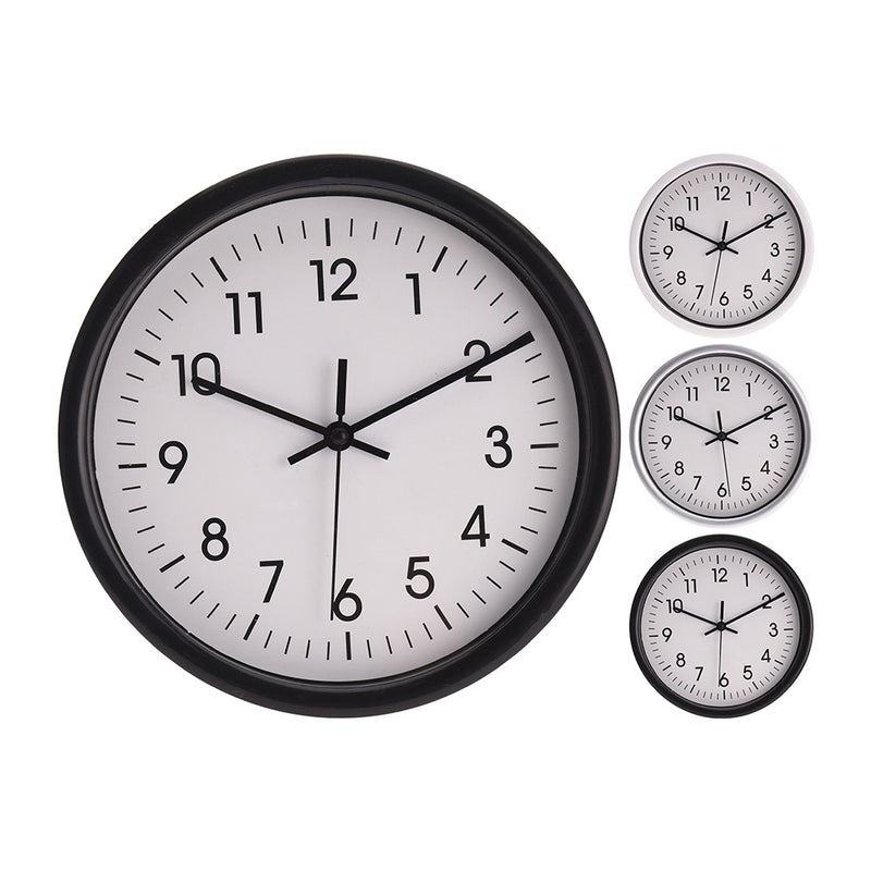 Round Wall Clock White Background Ø20x4cm Assorted Colors/Models