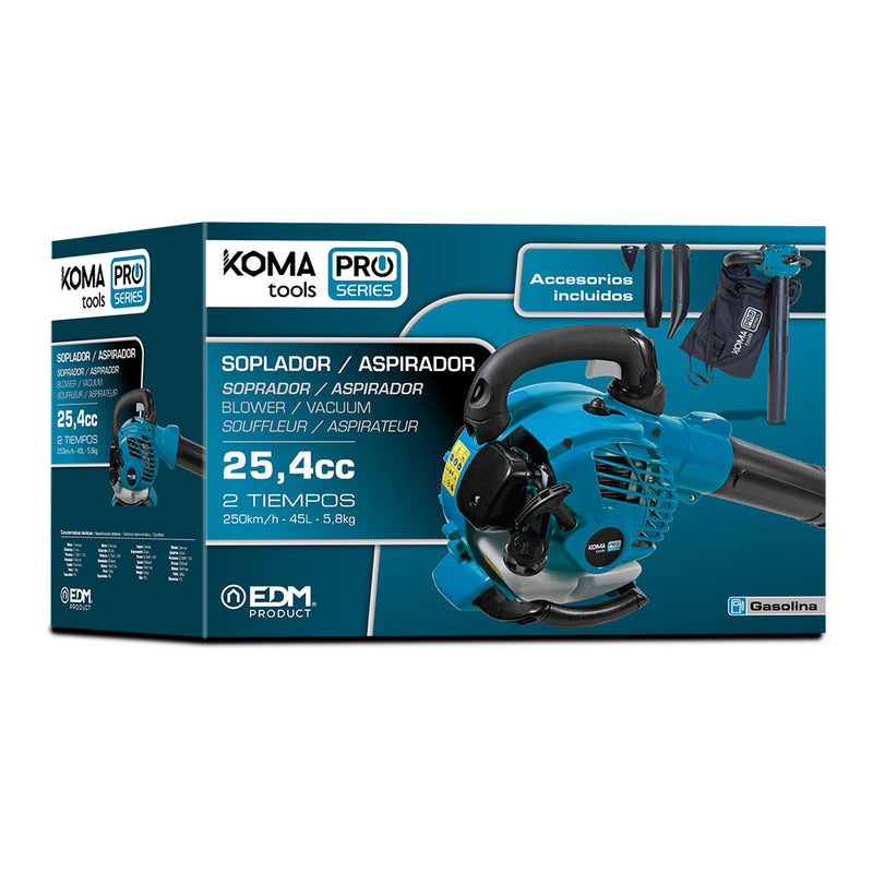 Soplador Aspirador A Gasolina 25,4Cc 0,75Kw 1Cv Koma Tools