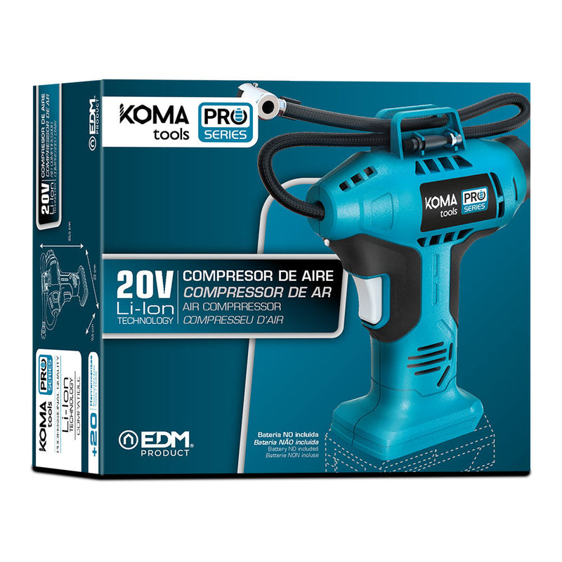 Compresor De Aire 20V (Sin Batería Ni Cargador) 7,5X22X25,5Cm Koma Tools