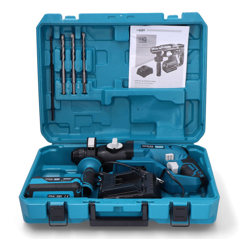 Kit Maletin Martillo Percutor 20V Con 1 Bateria 4,0A, Y Cargador 08772 30X19,5Cm Koma Tools