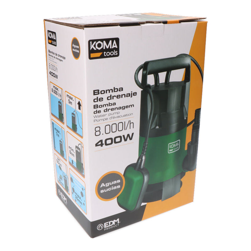 Bomba Para Extraccion De Agua Sucia 400W 17X33Cm Koma Tools