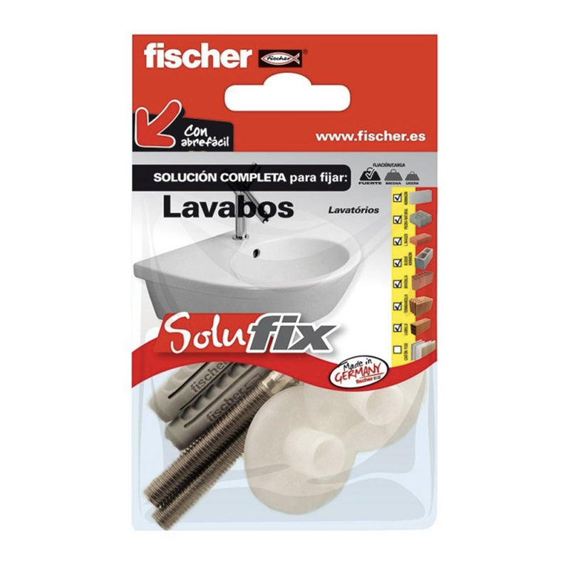 Kit Fijación Lavabos 569818 Solufix Fischer