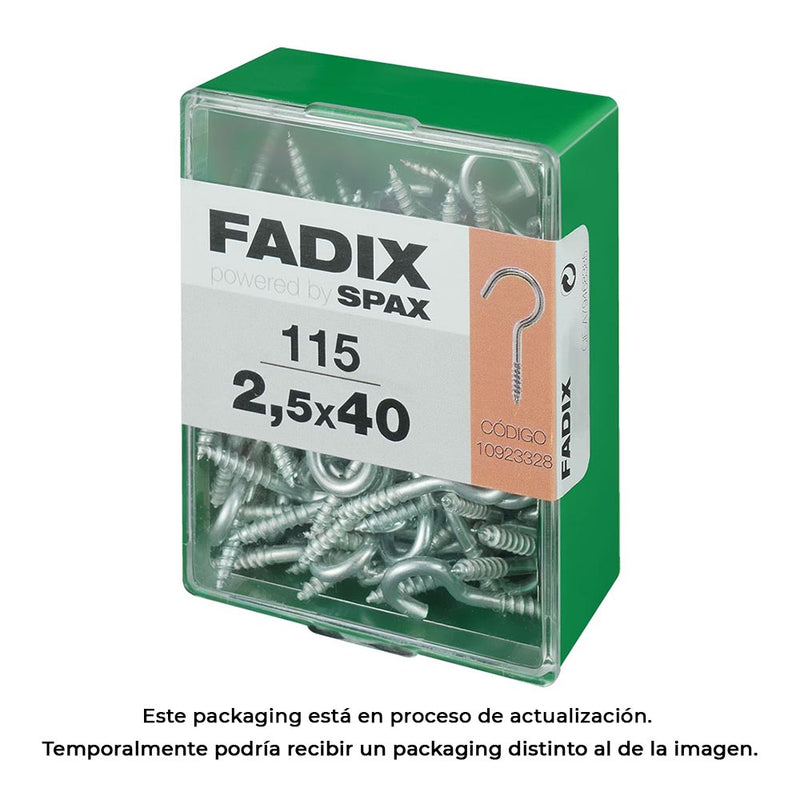 Caja M 115 Unid, Hembrilla Abierta Cinc 2,5X40Mm Fadix