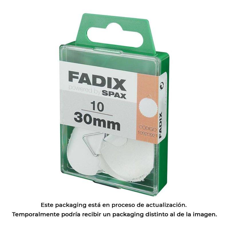 Caja M 10 Unid, Colgante Autoadhesivo 30Mm Fadix