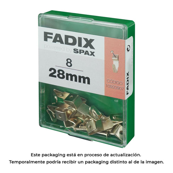 Caja M 8 Unid, Cuelgacuadros Hansafix 28Mm Fadix