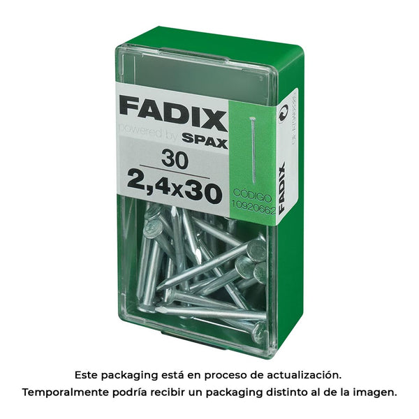 Caja S 30 Unid, Clavo Cp Acero 2,4X30Mm Fadix