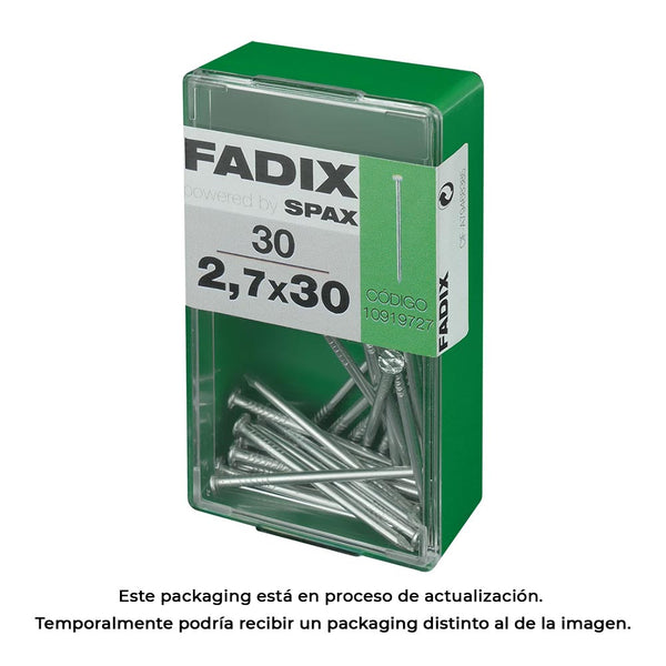 Caja S 30 Unid, Clavo Cp Acero 2,7X30Mm Fadix