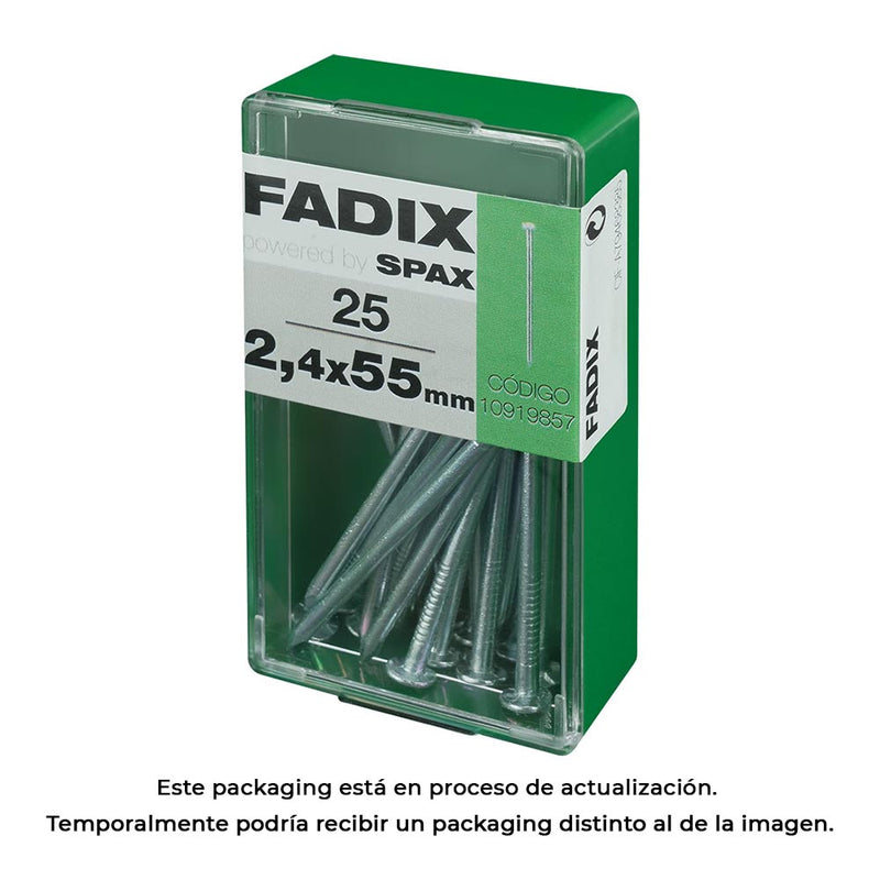 Caja S 25 Unid, Clavo Cp Acero 2,4X55Mm Fadix