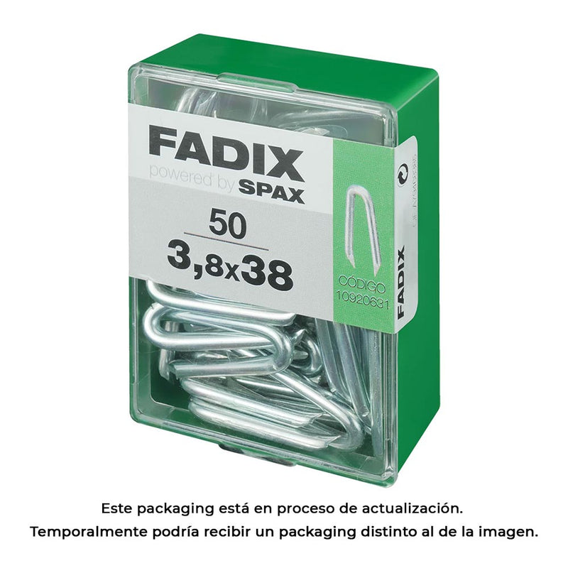 Caja M 50 Unid, Grampillones Cinc 3,8X38Mm Fadix