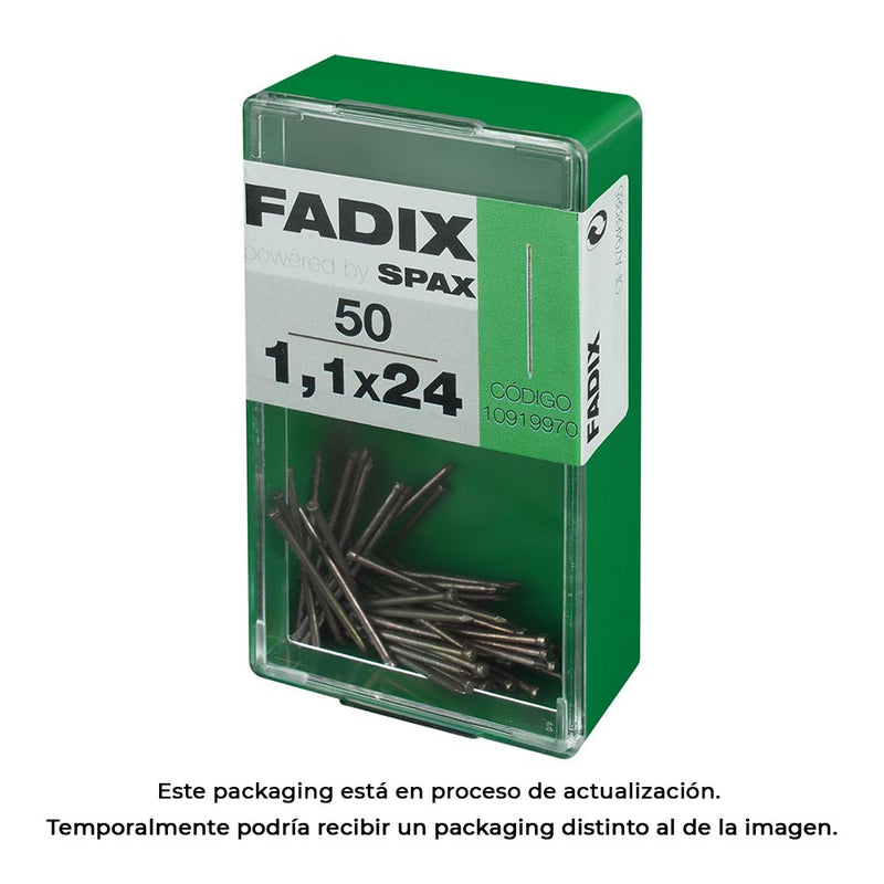 Caja S 50 Unid, Clavo Moldura Acero 1,1X24Mm Fadix