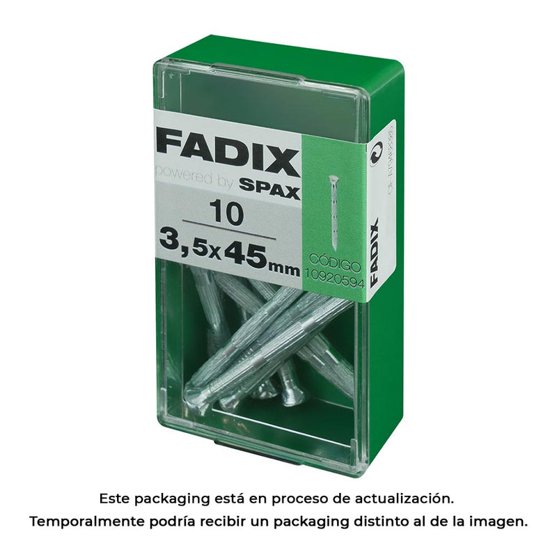 Caja S 10 Unid, Clavo Cp Estriado Acero 3,5X45Mm Fadix