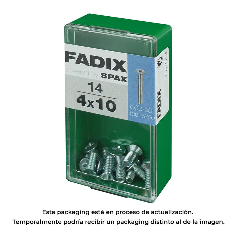 Caja S 14 Unid, Tornillo Metrica Cp M 4X10Mm Fadix