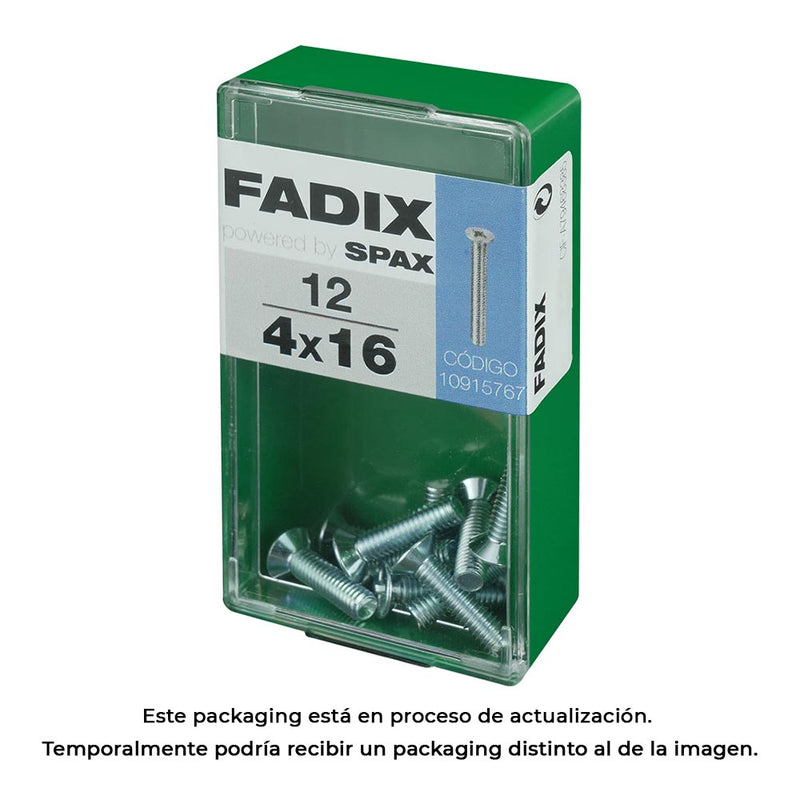 Caja S 12 Unid, Tornillo Metrica Cp M 4X16Mm Fadix