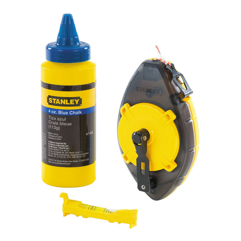 Tiralíneas Kit Powerwinder 30M + Polvo + Nivel De Cordel 0-47-465 Stanley