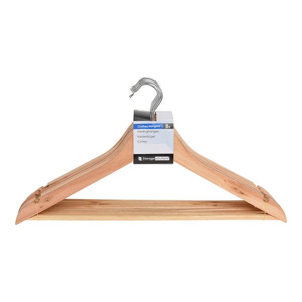 Set of 8 Wooden Hangers, Kh1000030, Storage Solutions