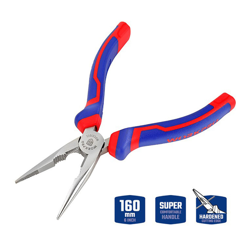 Workpro 160mm Long Nose Pliers