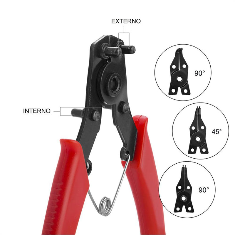 Workpro 4-in-1 155mm Interchangeable Tip Circlip Pliers