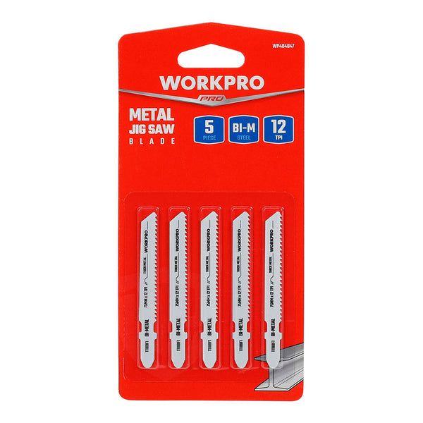 Hojas Sierra Calar, Juego 5 Piezas T118Bf Metal. Workpro