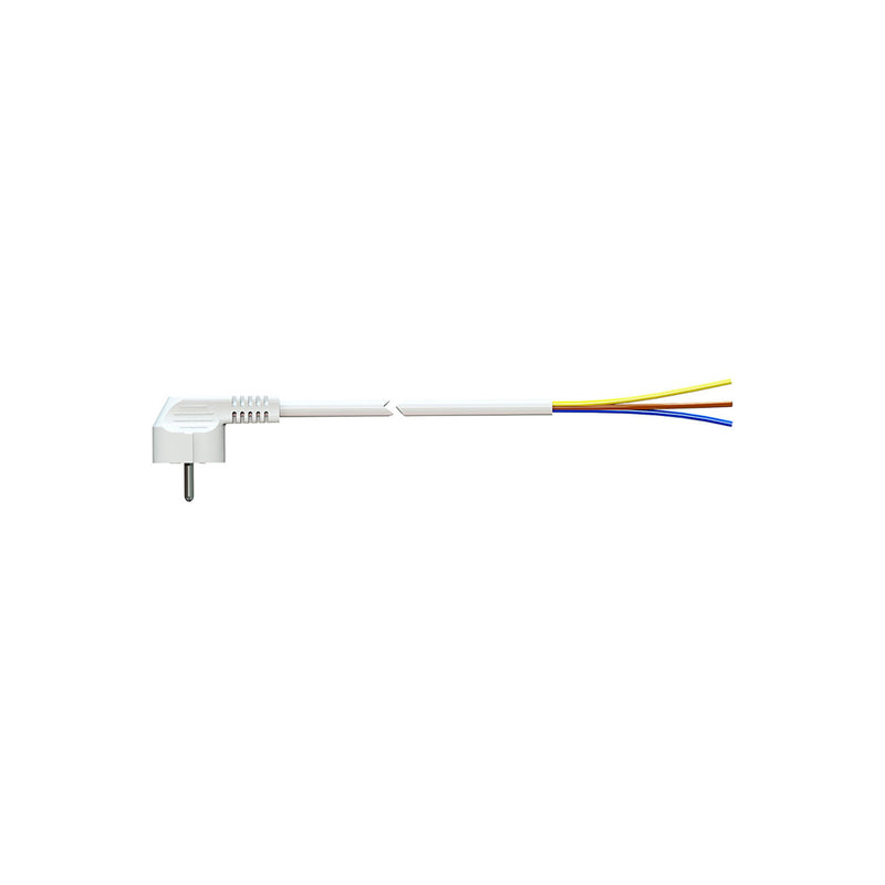 Cable Con Clavija Schuko 1,5M 3X1,5Mm 4,8Mm 16A 250V T/Tl Blanco, Solera 7000/1,5