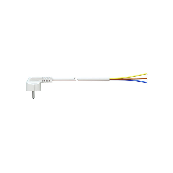 Cable Con Clavija Schuko 2M 3X1,5Mm 4,8Mm 16A 250V T/Tl Blanco, Solera 7000/2,