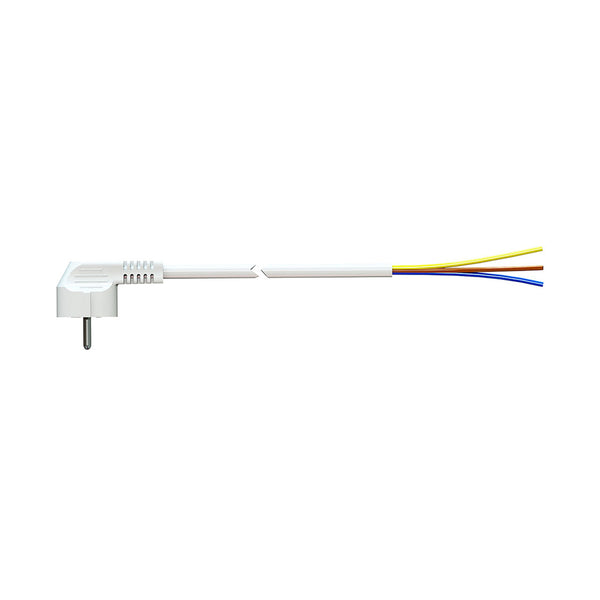 Cable Con Clavija Schuko 3M 3X1,5Mm  4,8Mm 16A 250V T/Tl Blanco, Solera 7000/3,