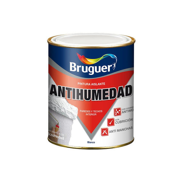 Pintura Antihumedad Mate Blanco 0,750L Bruguer 5056558