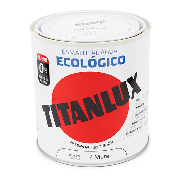 Titanlux Ecological Water-based Enamel Matte White 750ml 02T056634