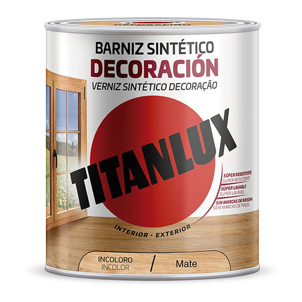 Synthetic Varnish Decoration Matt Colorless 0.750L Titanlux M12100034