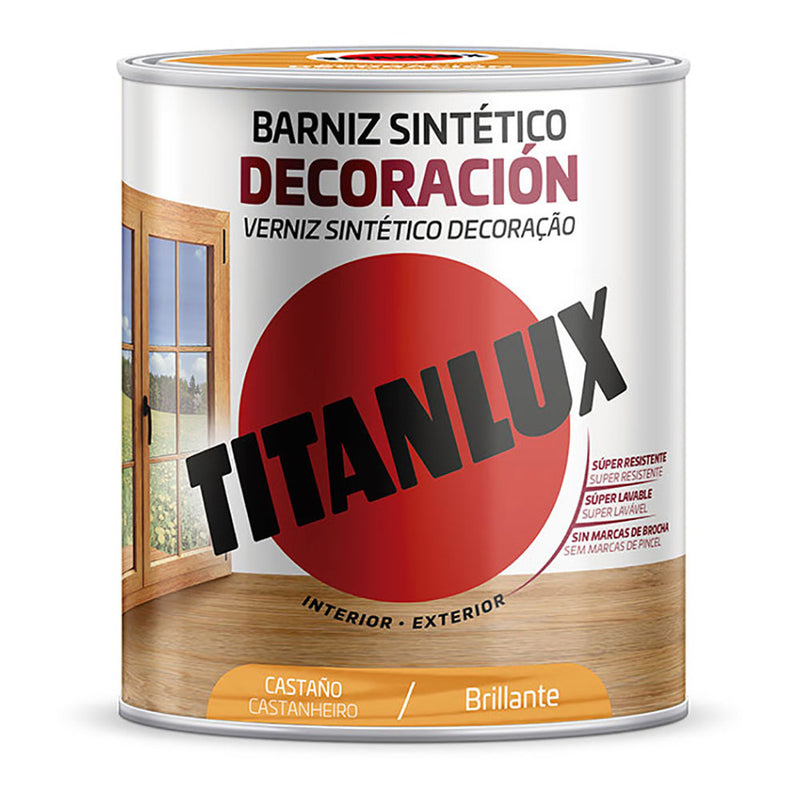 Barniz Sintético Decoración Brillante Castaño 0,250L M10100114 Titanlux