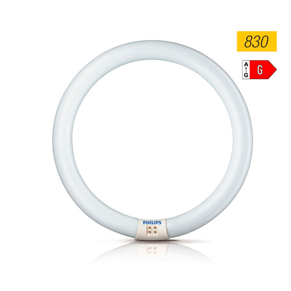 Tubo Fluorescente Circular 32W Ø30Cm Trifosforo 3000K Luz Calida Philips