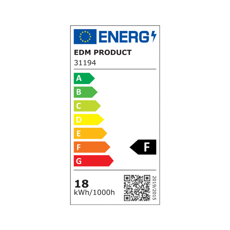 T8 Led Tube 18W 1900Lm 3000K Warm Light (Eq,36W) Ø2.6X120Cm Edm