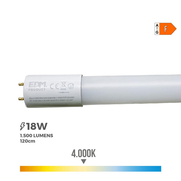 T8 Led Tube 18W 1950Lm 4000K Daylight (Eq,36W) Ø2.6X120Cm Edm