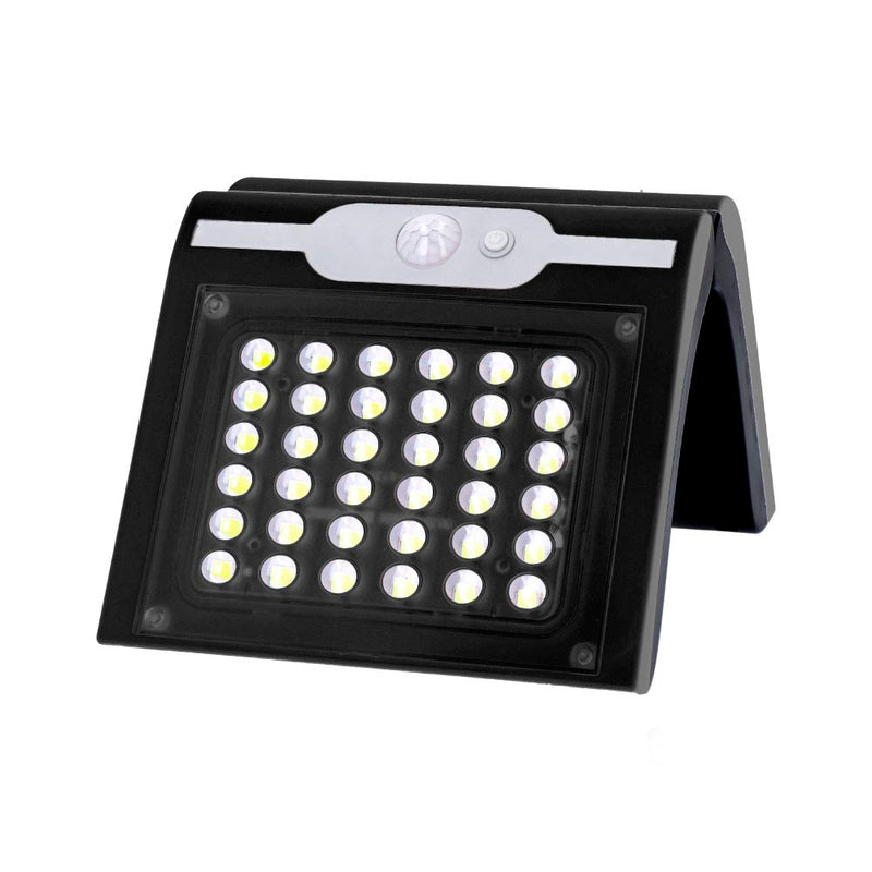 Solar Wall Light 2W 220Lm 6,500K With Sensor Color Black Edm