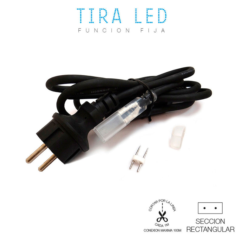 Kit Conexion A Corriente 220V 1,5M Para Tira De Led Edm