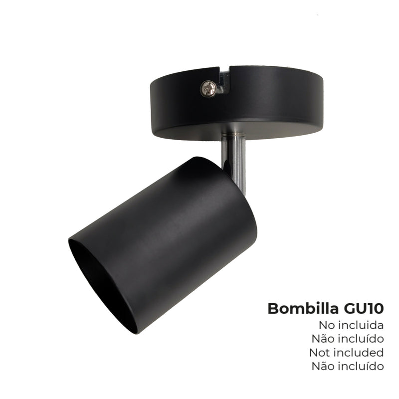 Foco Negro 1 Elemento Gu10 Edm