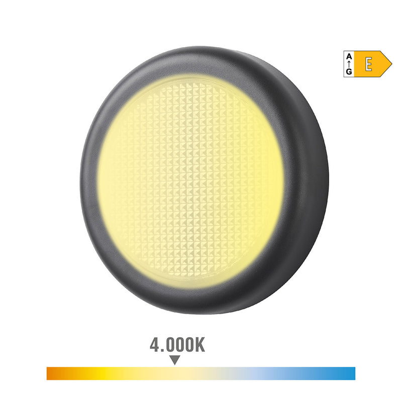 Led Wall Lamp 6W 450Lm 4000K Daylight Ip65 Ø14X2.8Cm Round Edm