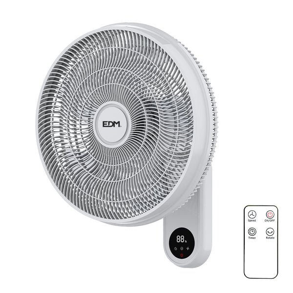 Ventilador Pared 55W 40Cm Con Mando Edm