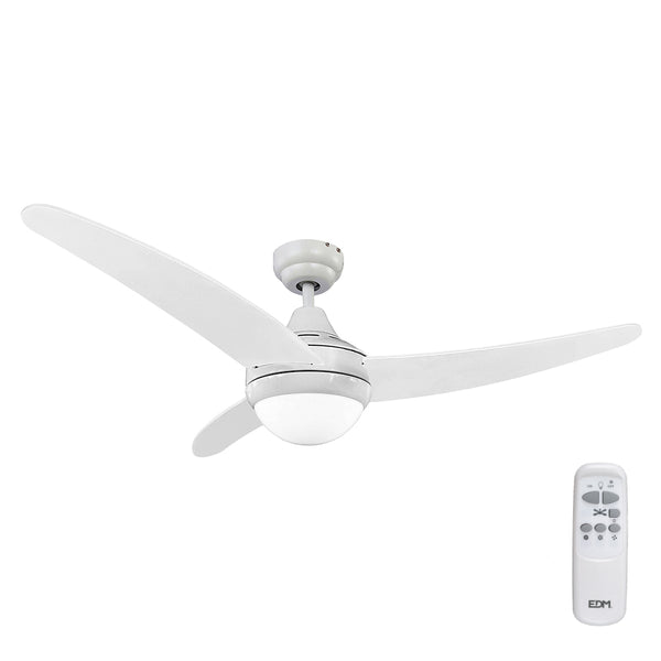 Ventilador De Techo Modelo Egeo, Color Blanco, Potencia: 60W Aspas: Ø122Cm Con Mando A Distancia Edm